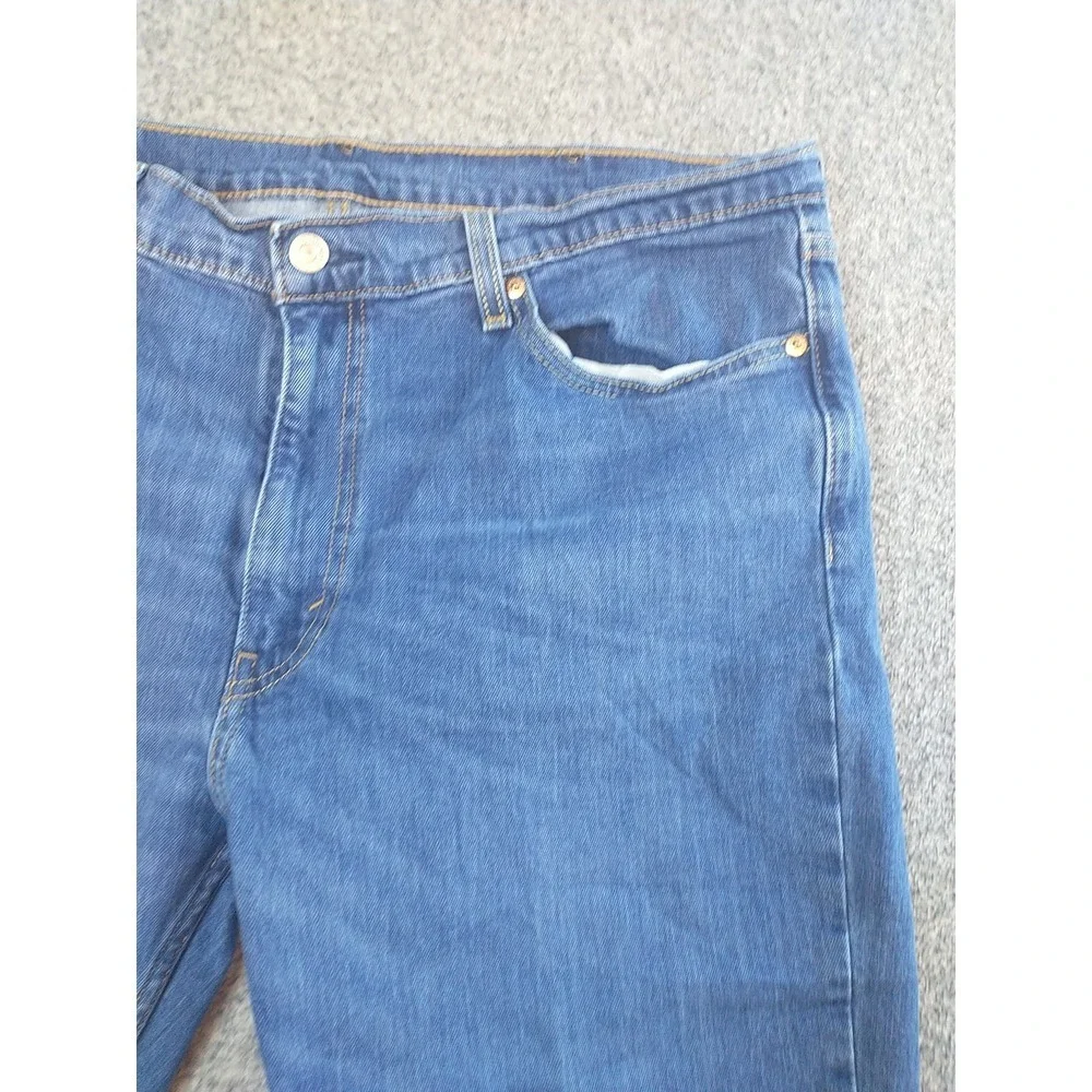 Levi Strauss Mens Straight Leg Jeans Blue Medium Wash WaterLess 38x31